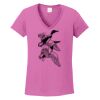 Ladies Heavy Cotton™ 100% Cotton V-Neck T-Shirt Thumbnail