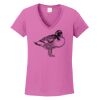 Ladies Heavy Cotton™ 100% Cotton V-Neck T-Shirt Thumbnail