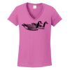 Ladies Heavy Cotton™ 100% Cotton V-Neck T-Shirt Thumbnail