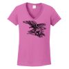 Ladies Heavy Cotton™ 100% Cotton V-Neck T-Shirt Thumbnail