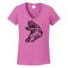 Ladies Heavy Cotton™ 100% Cotton V-Neck T-Shirt Thumbnail