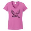 Ladies Heavy Cotton™ 100% Cotton V-Neck T-Shirt Thumbnail