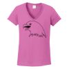 Ladies Heavy Cotton™ 100% Cotton V-Neck T-Shirt Thumbnail