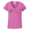 Ladies Heavy Cotton™ 100% Cotton V-Neck T-Shirt Thumbnail