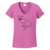 Ladies Heavy Cotton™ 100% Cotton V-Neck T-Shirt Thumbnail