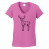 Ladies Heavy Cotton™ 100% Cotton V-Neck T-Shirt Thumbnail