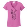 Ladies Heavy Cotton™ 100% Cotton V-Neck T-Shirt Thumbnail