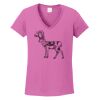 Ladies Heavy Cotton™ 100% Cotton V-Neck T-Shirt Thumbnail