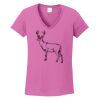 Ladies Heavy Cotton™ 100% Cotton V-Neck T-Shirt Thumbnail