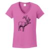 Ladies Heavy Cotton™ 100% Cotton V-Neck T-Shirt Thumbnail