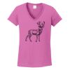 Ladies Heavy Cotton™ 100% Cotton V-Neck T-Shirt Thumbnail