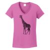 Ladies Heavy Cotton™ 100% Cotton V-Neck T-Shirt Thumbnail