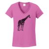 Ladies Heavy Cotton™ 100% Cotton V-Neck T-Shirt Thumbnail