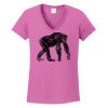 Ladies Heavy Cotton™ 100% Cotton V-Neck T-Shirt Thumbnail