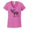 Ladies Heavy Cotton™ 100% Cotton V-Neck T-Shirt Thumbnail