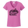 Ladies Heavy Cotton™ 100% Cotton V-Neck T-Shirt Thumbnail