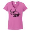 Ladies Heavy Cotton™ 100% Cotton V-Neck T-Shirt Thumbnail