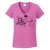 Ladies Heavy Cotton™ 100% Cotton V-Neck T-Shirt Thumbnail