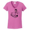 Ladies Heavy Cotton™ 100% Cotton V-Neck T-Shirt Thumbnail