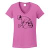 Ladies Heavy Cotton™ 100% Cotton V-Neck T-Shirt Thumbnail