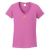 Ladies Heavy Cotton™ 100% Cotton V-Neck T-Shirt Thumbnail